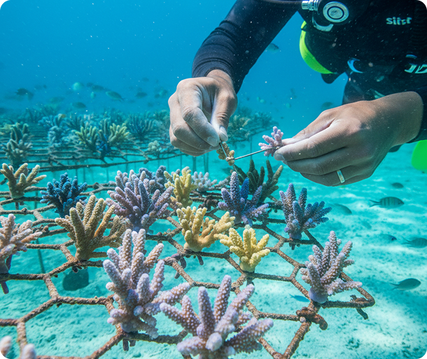Reef conservation with Murex Resorts in North Sulawesi